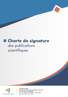 Couverture du document "Chartes de signature des publications scientifiques"