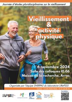 Affiche Journée d'études pluridisciplinaires " Vieillissement et Activité Physique "